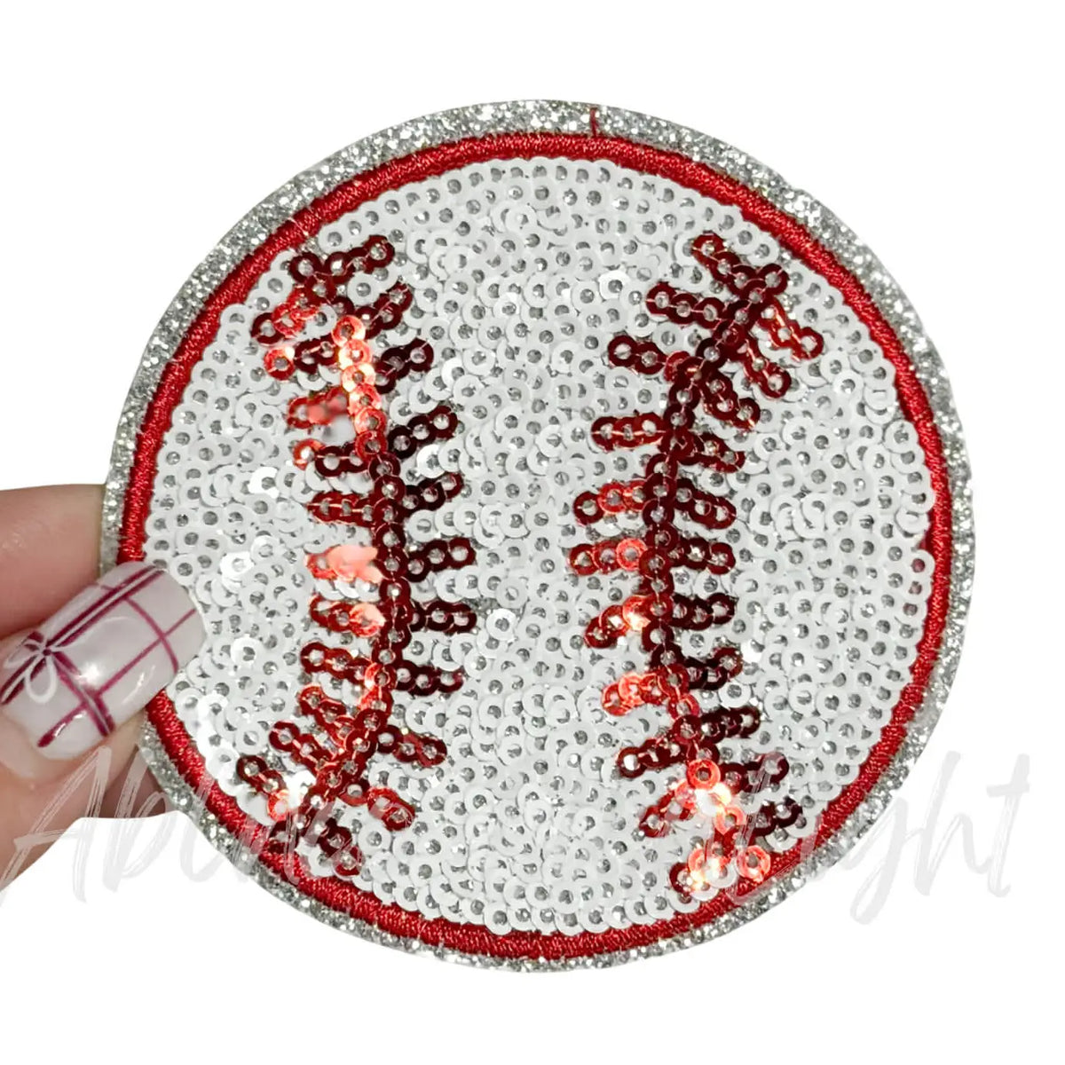 Baseball Sequin Patch - Small