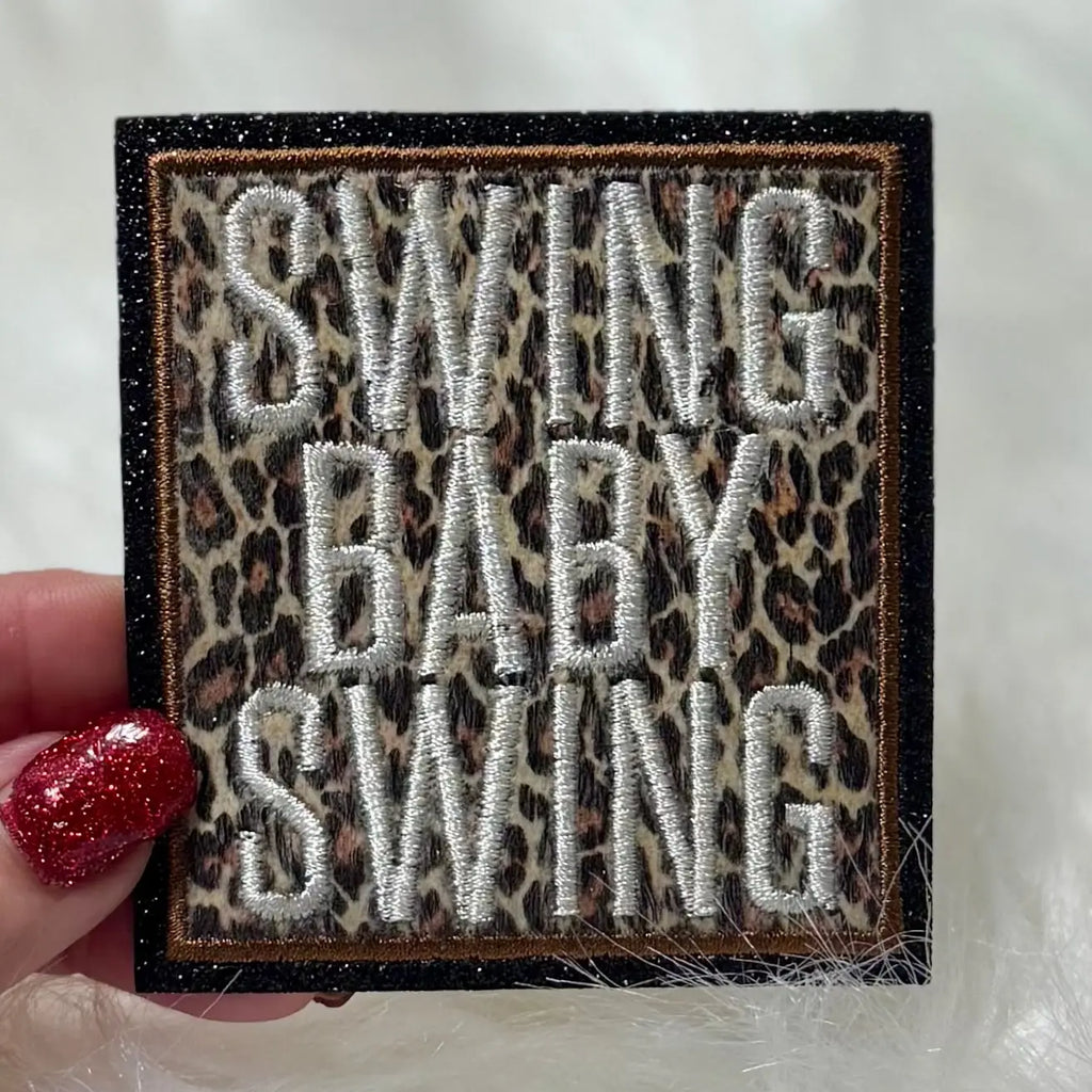 Baseball Swing Baby Swing Patch, Iron On Trucker Hat Patch