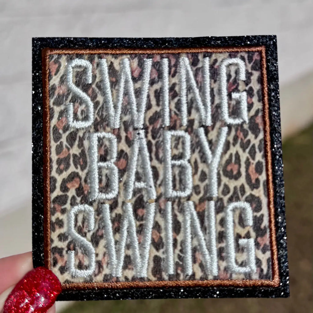 Baseball Swing Baby Swing Patch, Iron On Trucker Hat Patch
