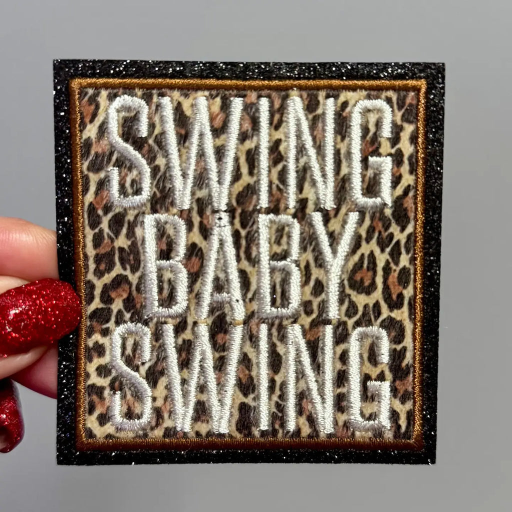 Baseball Swing Baby Swing Patch, Iron On Trucker Hat Patch