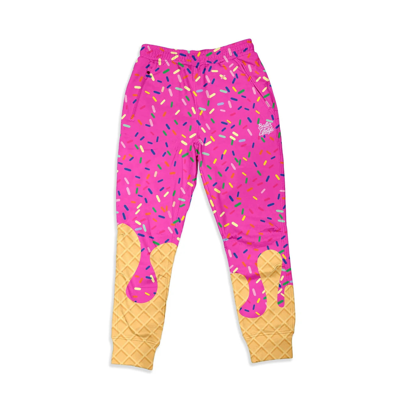 Baseball Lifestyle Ice Cream Drip Joggers Hot Pink