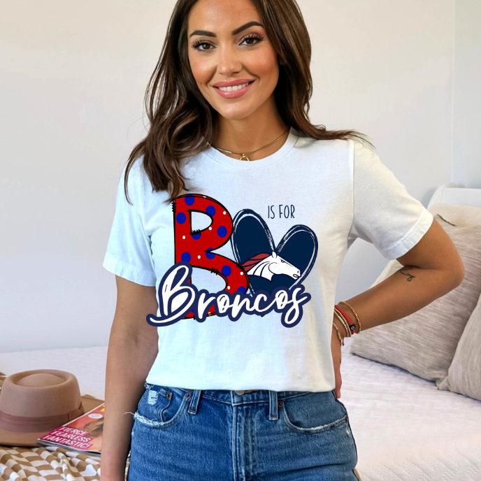 B Is For Broncos In My Heart Spirit Tee
