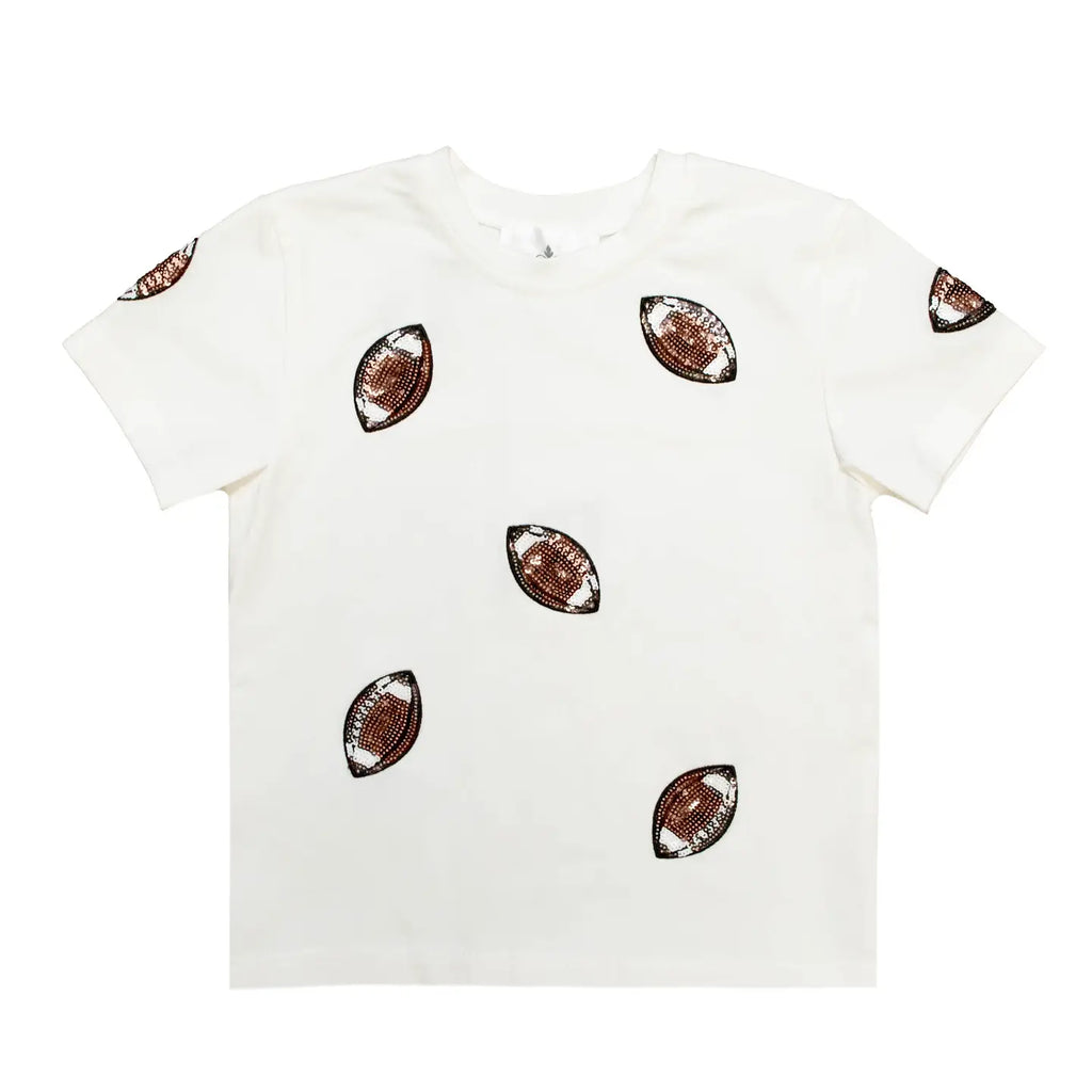Mommy & Me Sequin Mini Footballs Tee