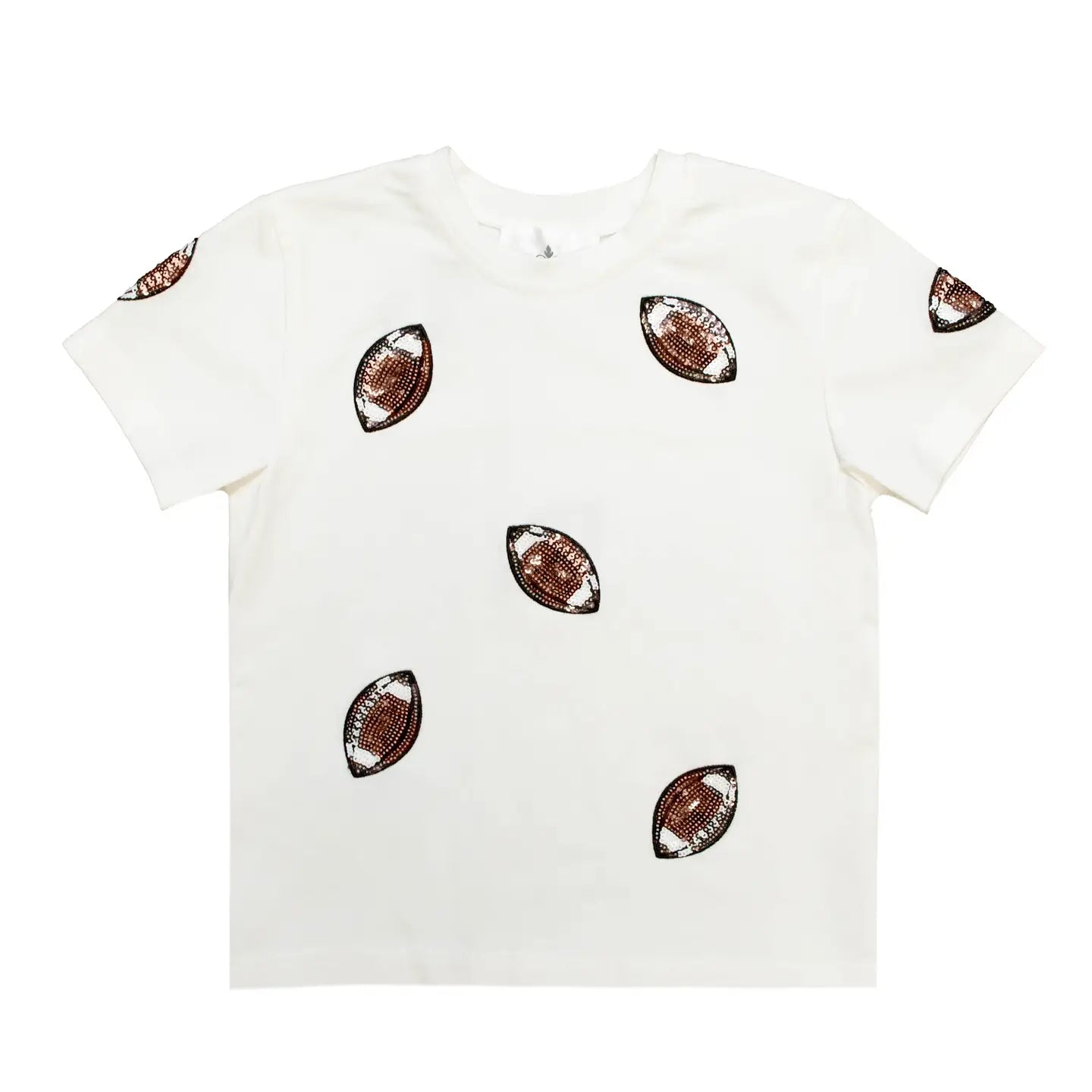 Mommy & Me Sequin Mini Footballs Tee