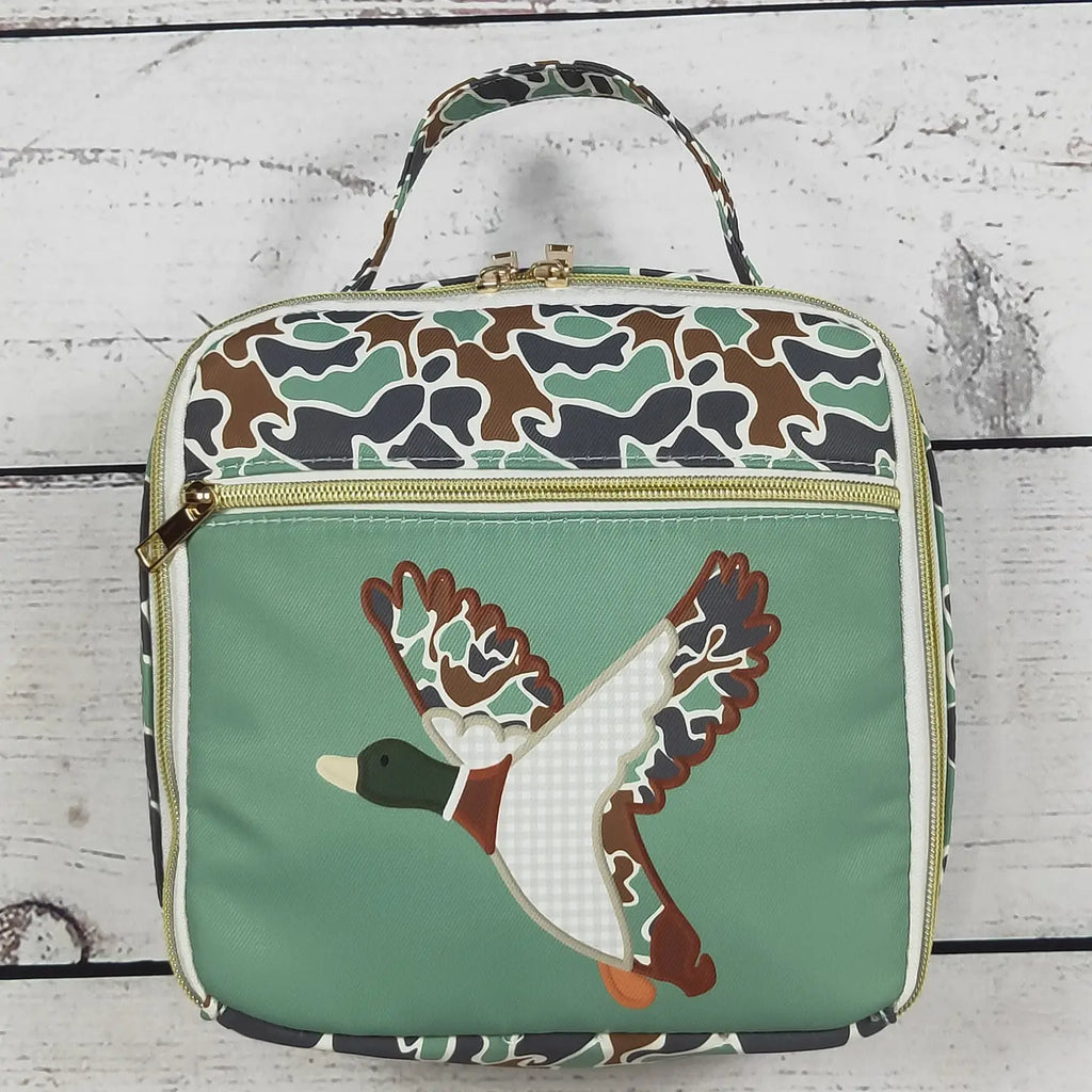 Camouflage Duck Printed Canvas Lunch Box