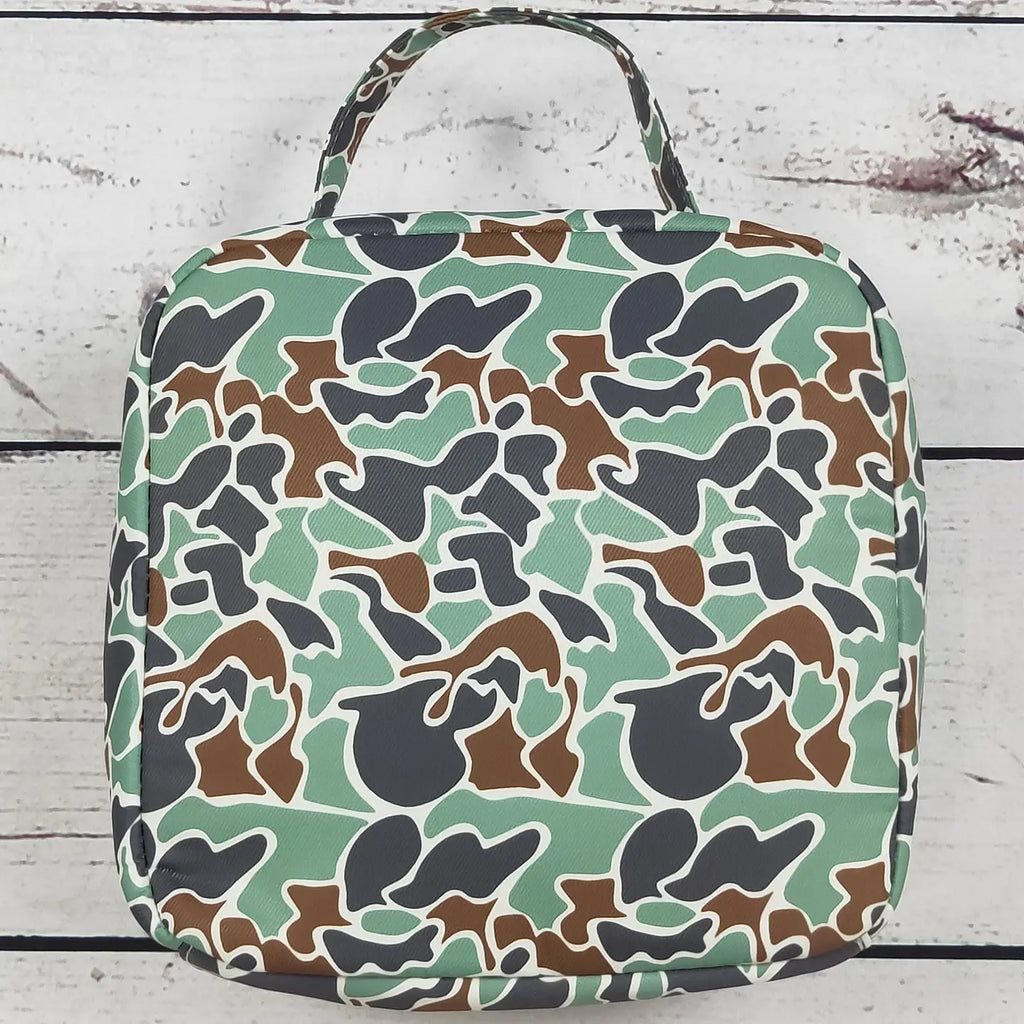 Camouflage Duck Printed Canvas Lunch Box