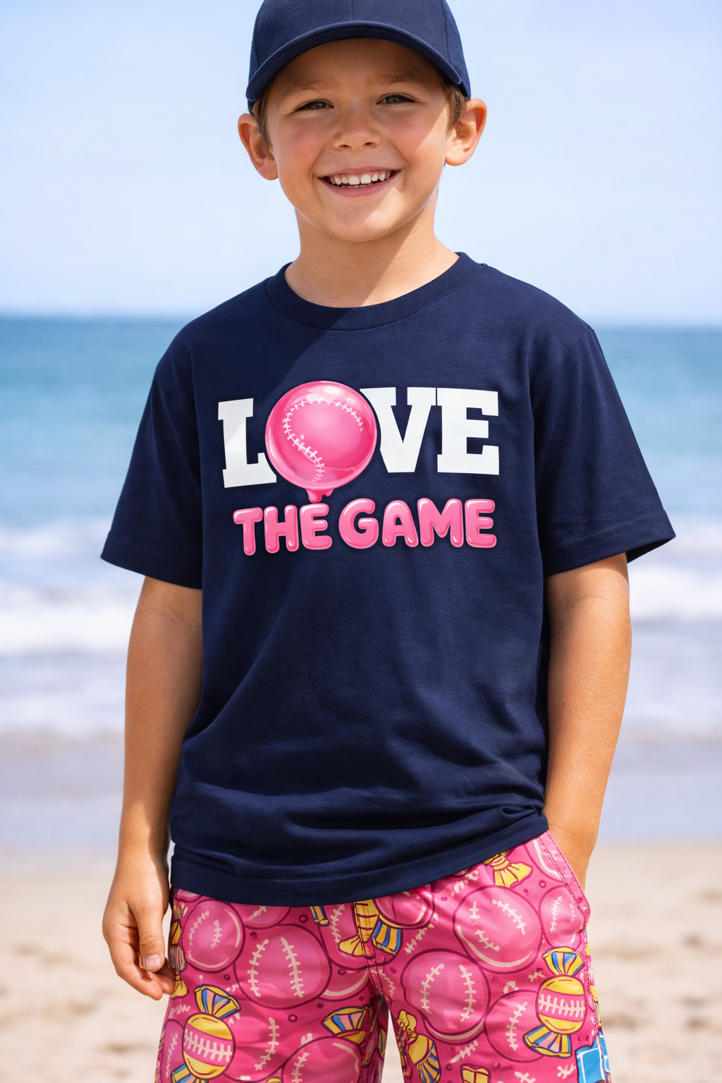 Love The Game Bubble Gum Tee-The Dugout exclusive.