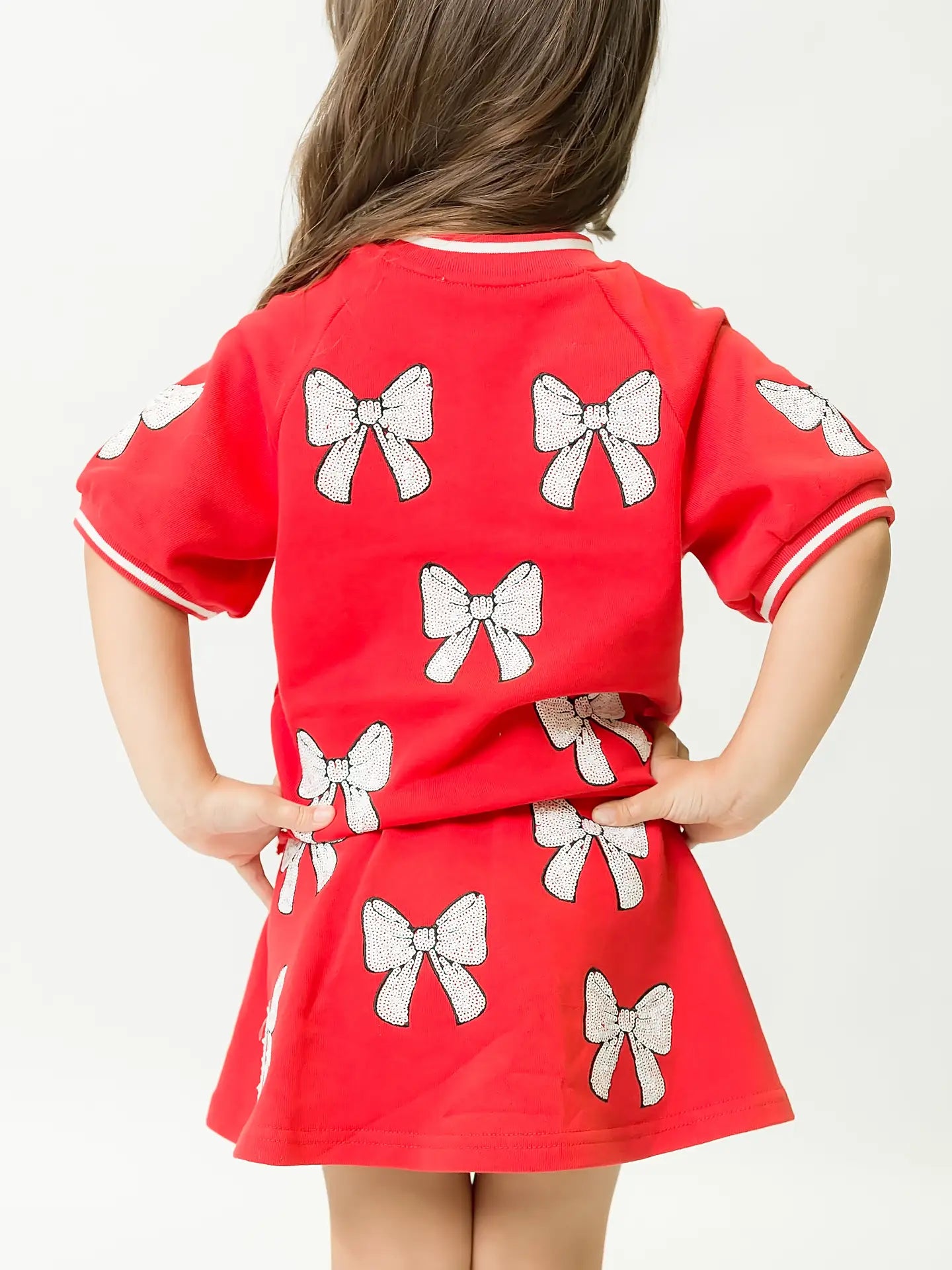 Cheer Queen Sequin Croquet Shirt Red