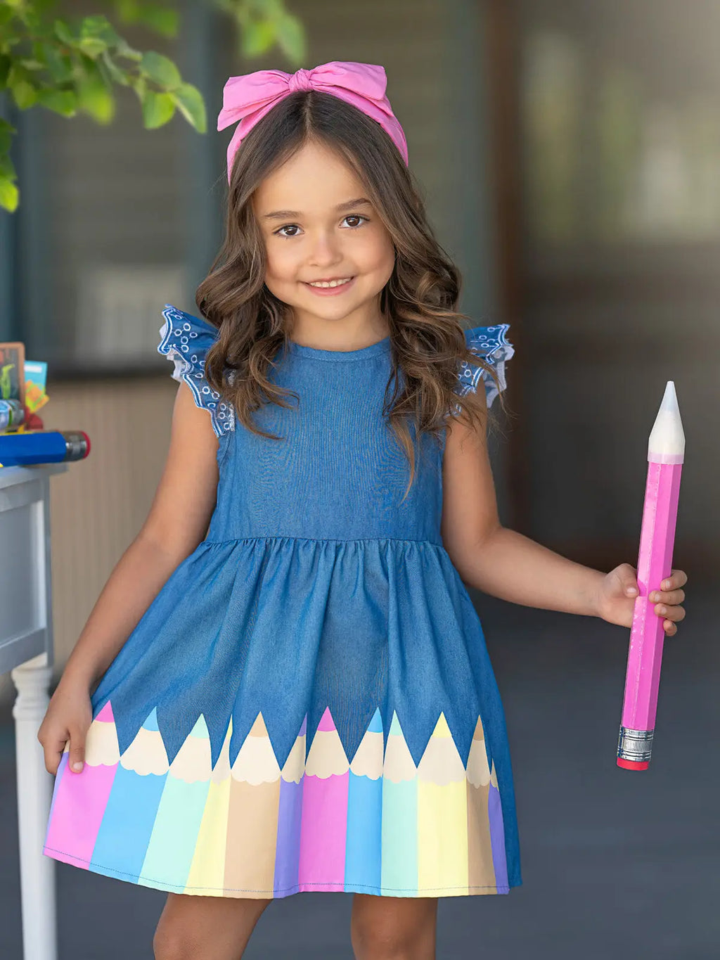 Color Me Pretty Ruffle Sleeve Denim Dress PRE-ORDER