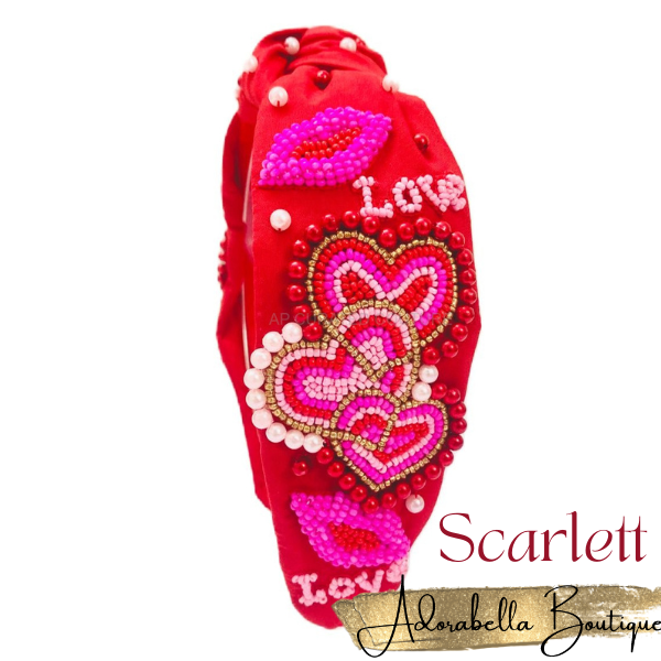 Valentines Beaded Headbands