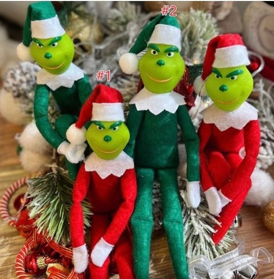 Grinchy Green Monster Elf