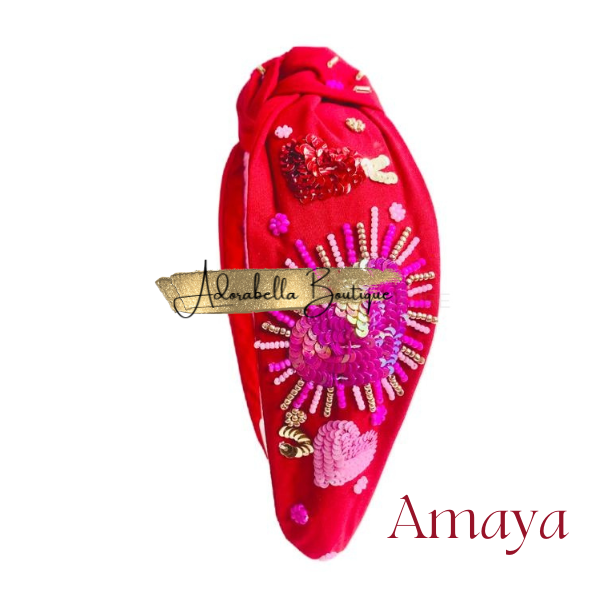 Valentines Beaded Headbands