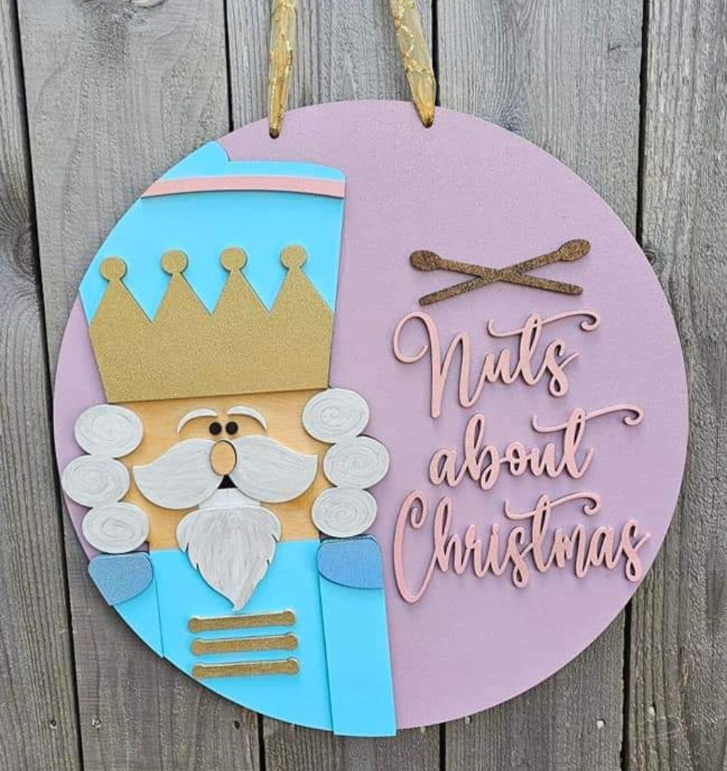 20’ Round Nuts About Christmas Sign