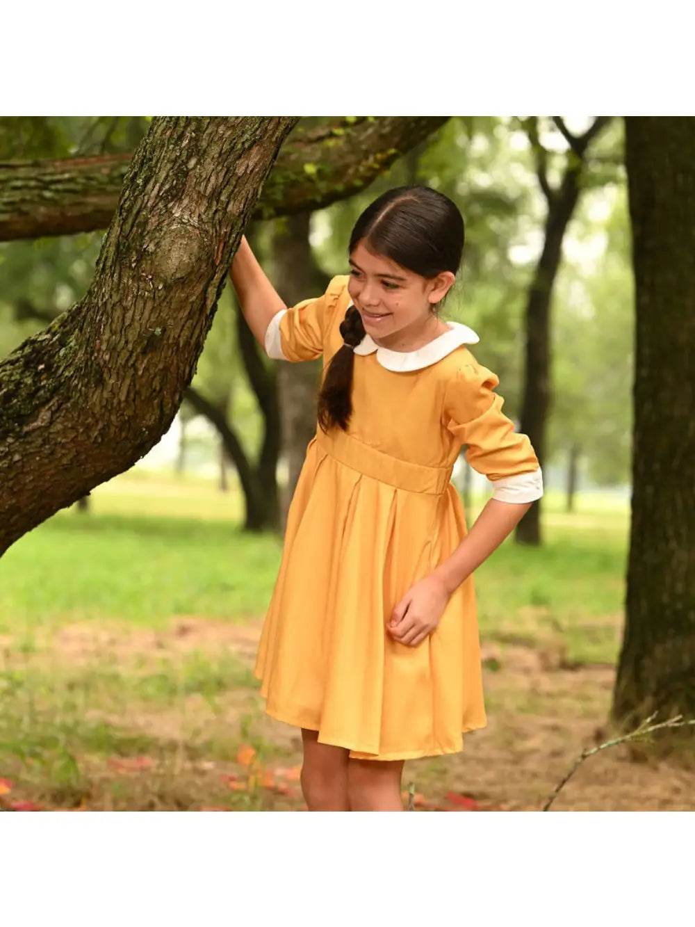 Fall Dresses 2024- Kids- Mini Mabel Peter Pan - Amber