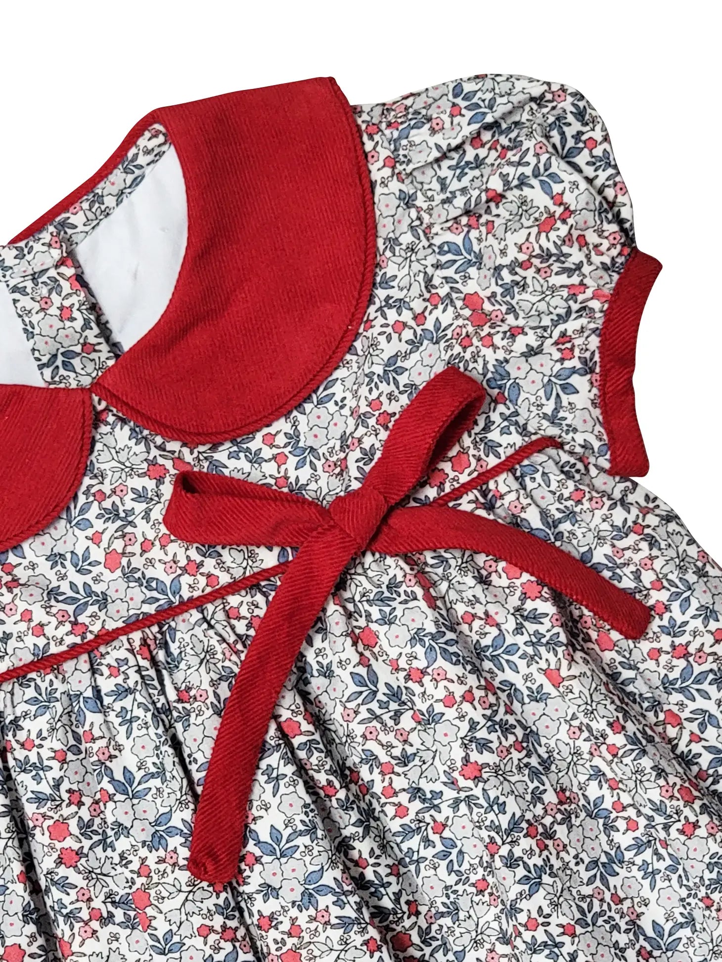 Girl's "Callie & Carter" Christmas Floral Cotton Dress