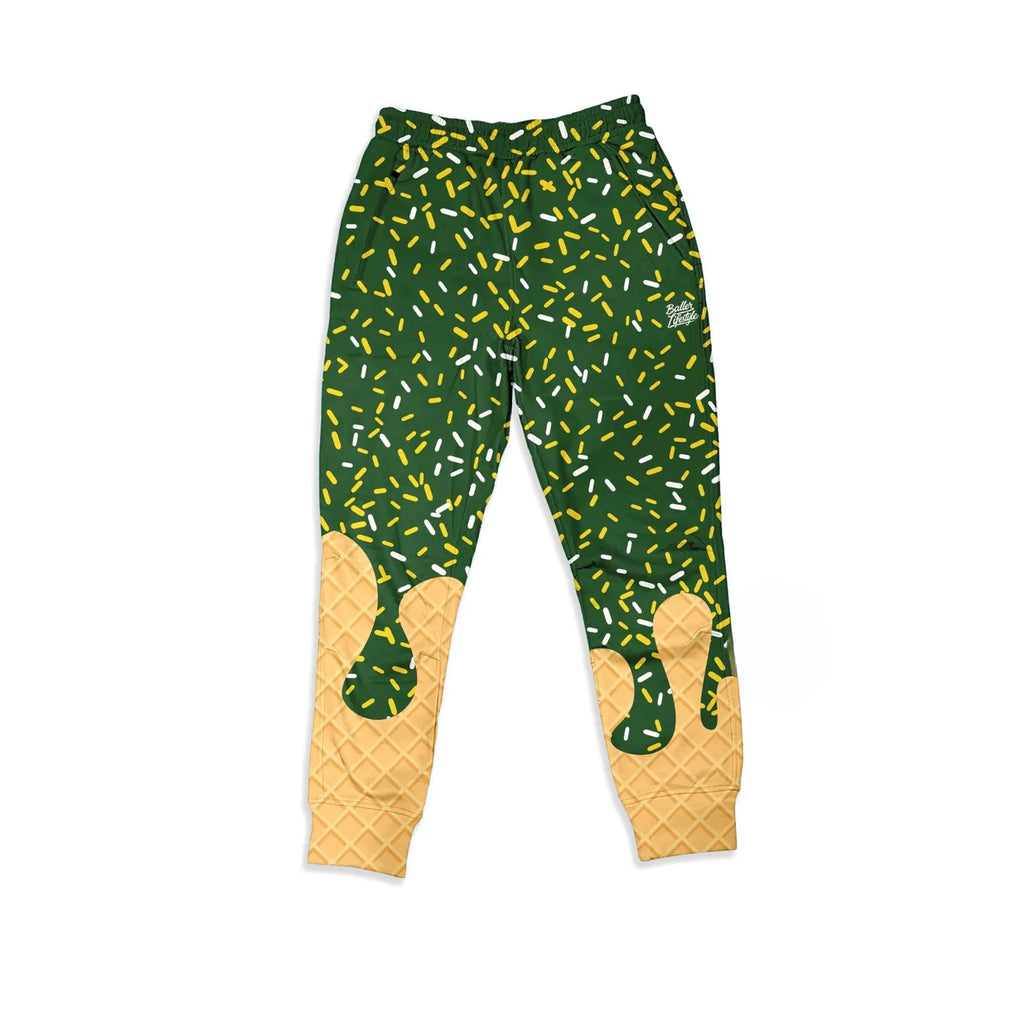 Baseball Lifestyle Ice Cream Drip Joggers Green/yellow/white