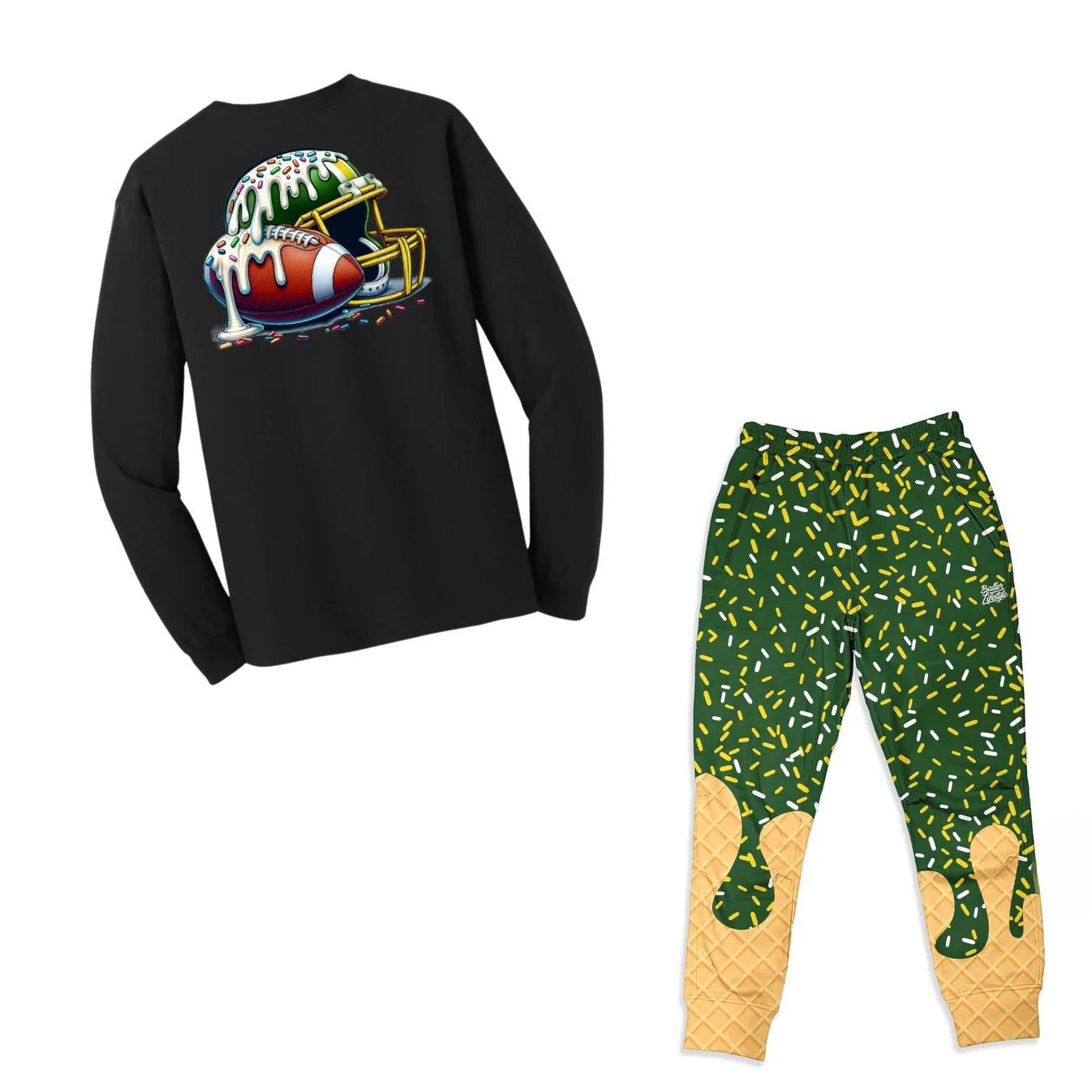 Baseball Lifestyle Ice Cream Drip Joggers Green/yellow/white