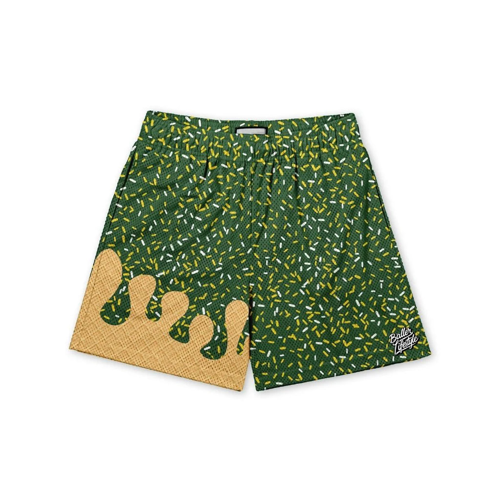 Holiday Green Drip Shorts