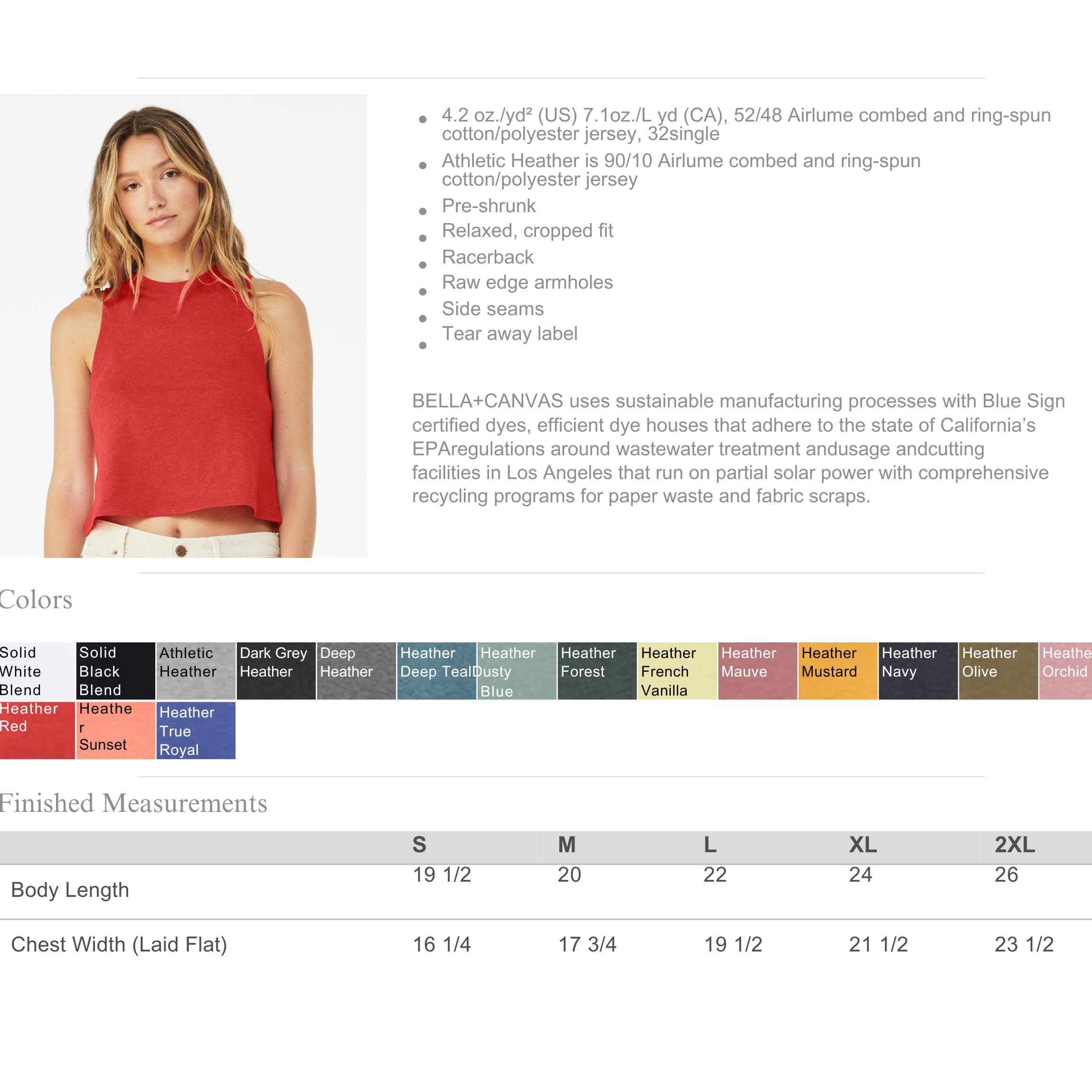 Women's Racerback Crop Tank