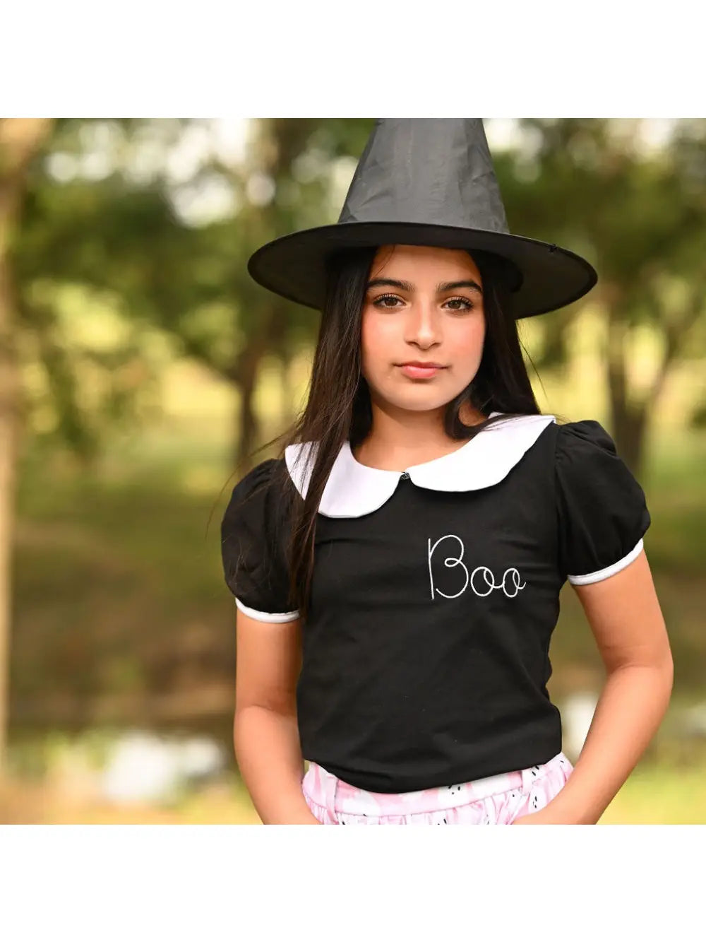 Halloween- Girl's Pocket Skort - Ghosts On Pink
