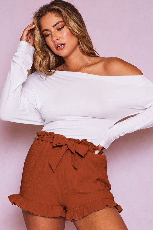 High wasted ruffle Shorts