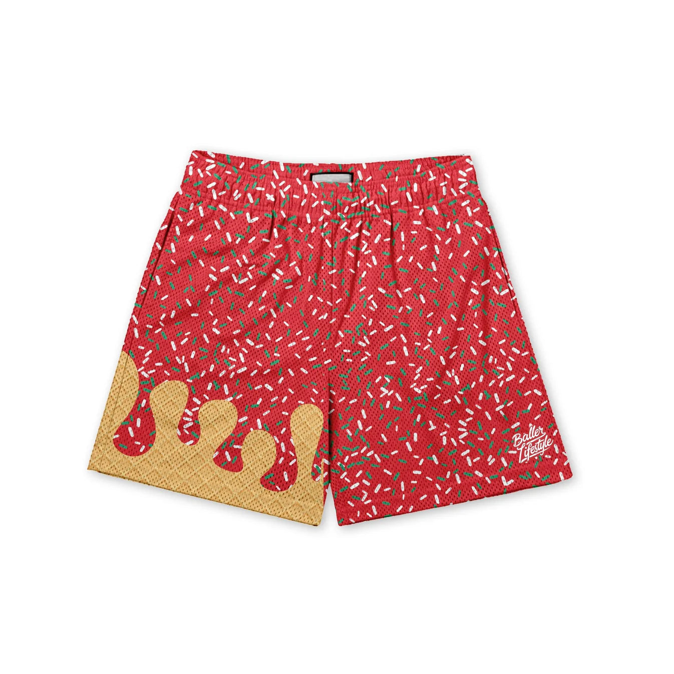 Holiday Red Drip Shorts