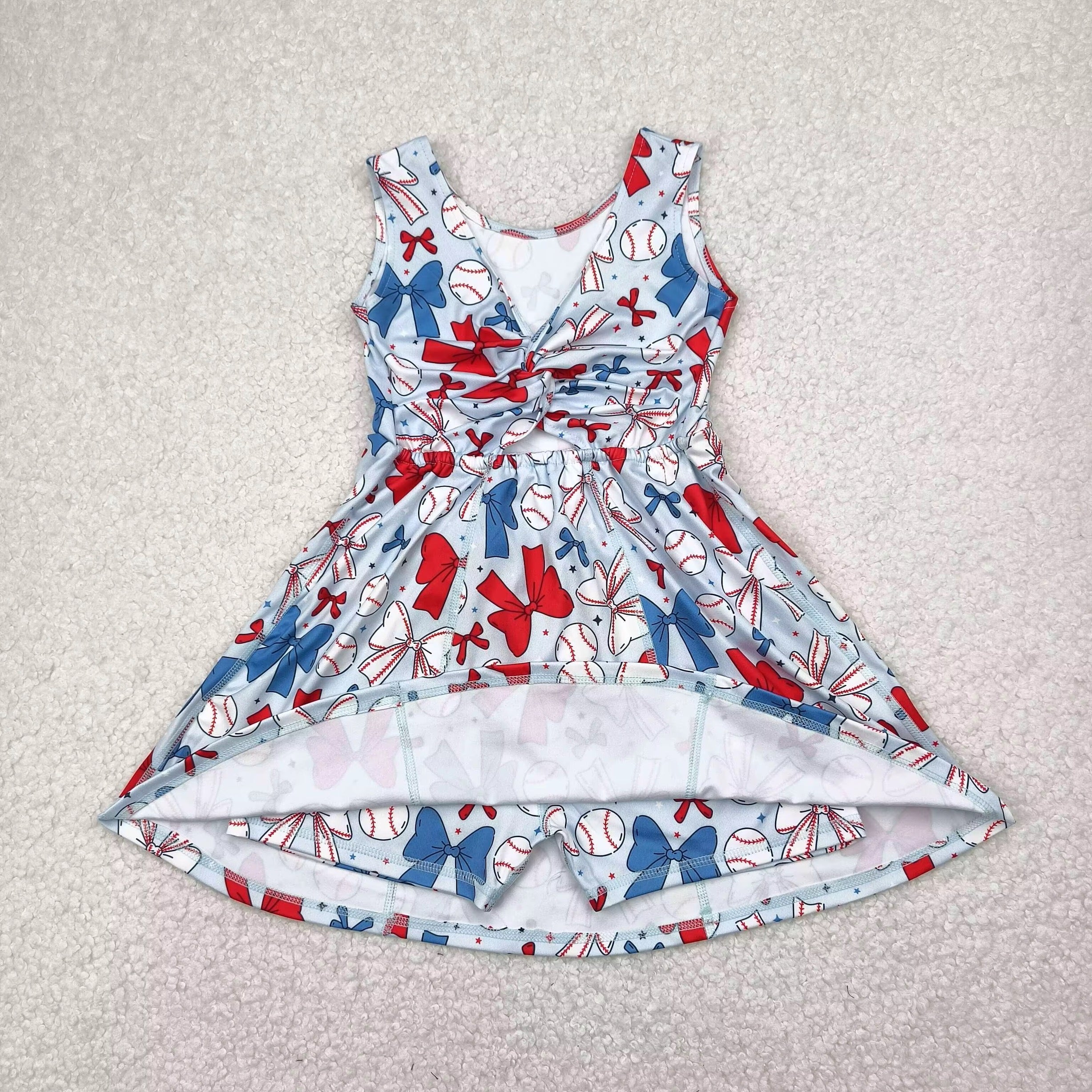red white and blue athletic dress Athletic Tennis Dress with Red White and Blue Color Blocking Design Stock Illustration