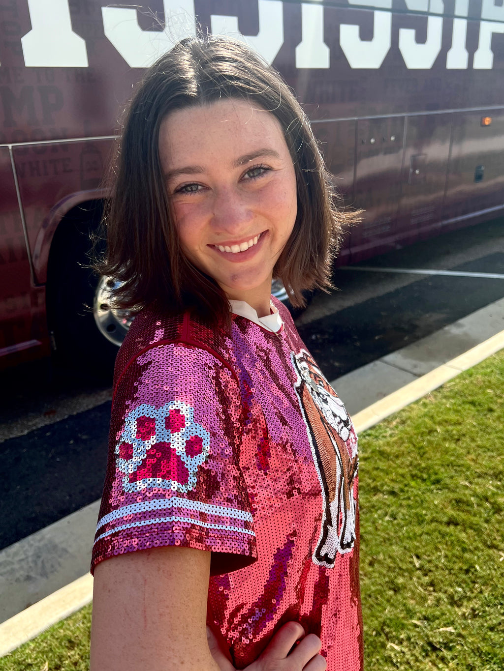 Custom Sequin Jersey Dress