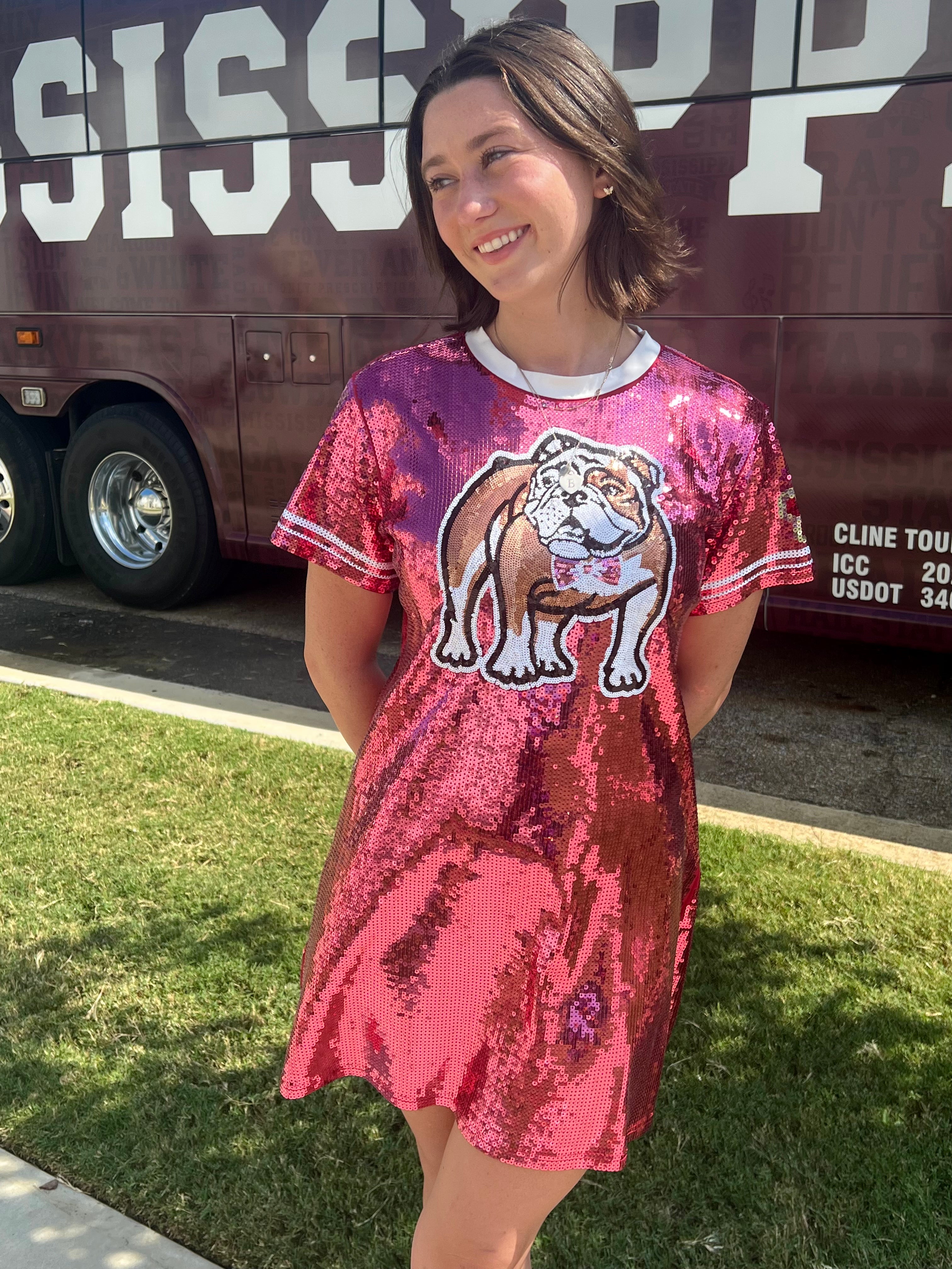 Custom Sequin Jersey Dress