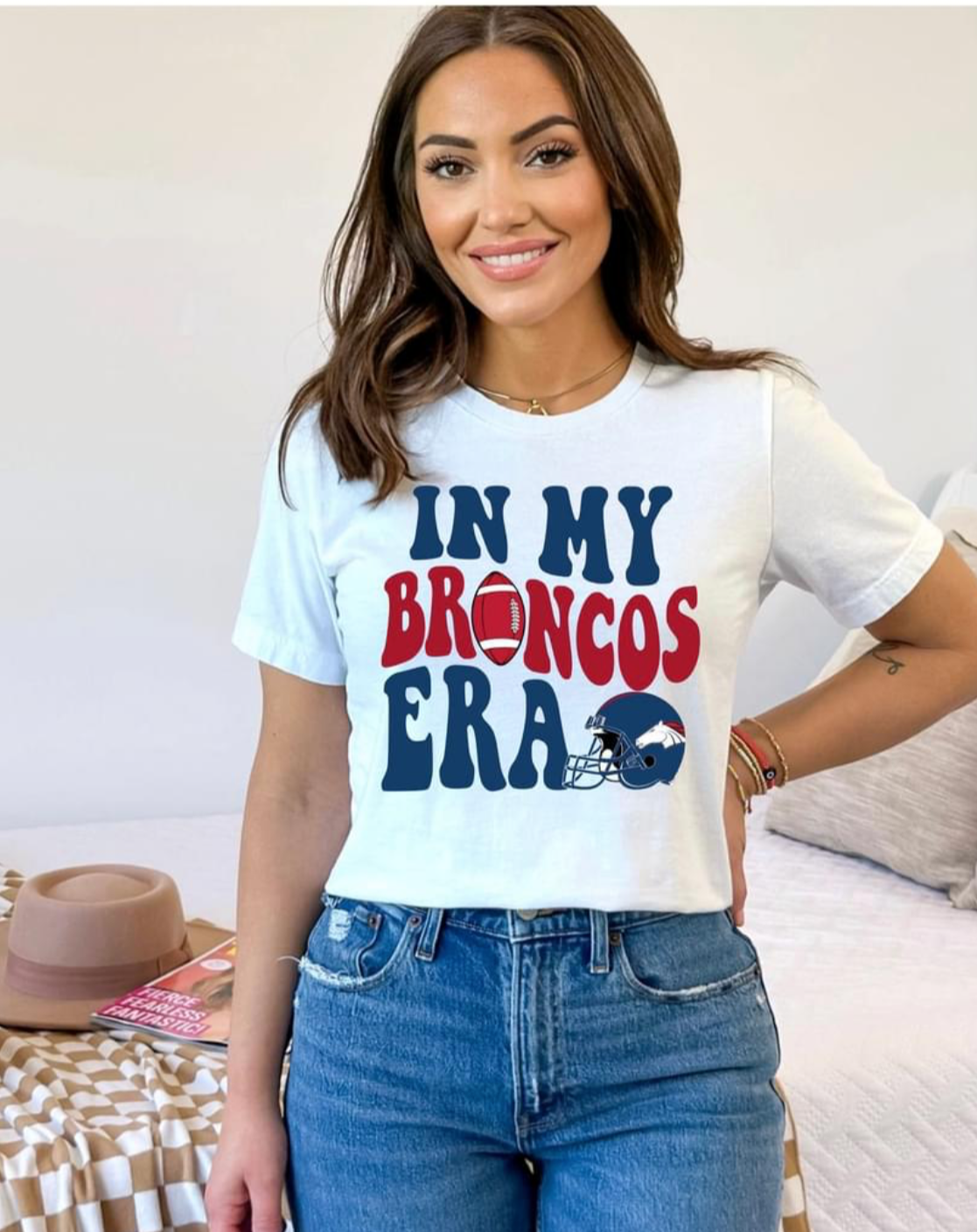 Custom In My Broncos Era Football Tee
