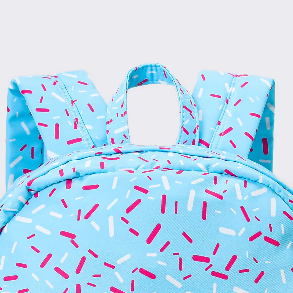 Light Blue Ice Cream Drip Kids Canvas Backpack