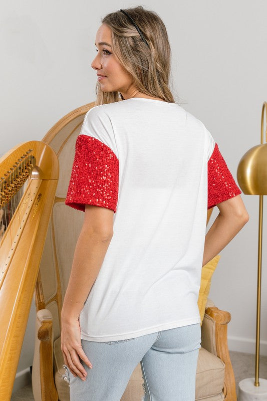 4th of July sequin top