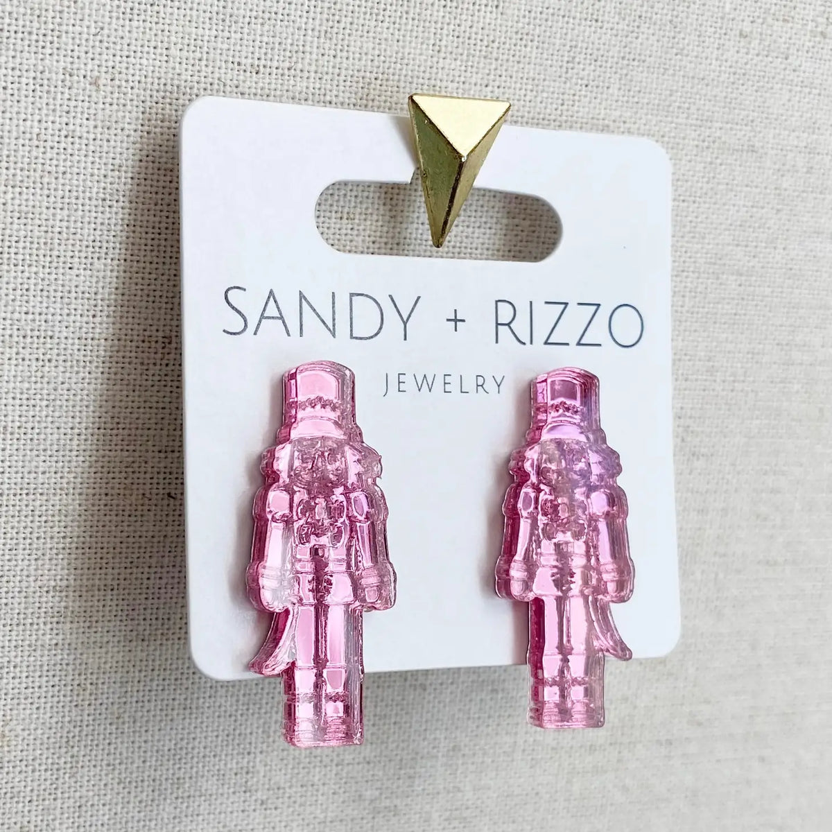 Metallic Pink Small Nutcracker Stud