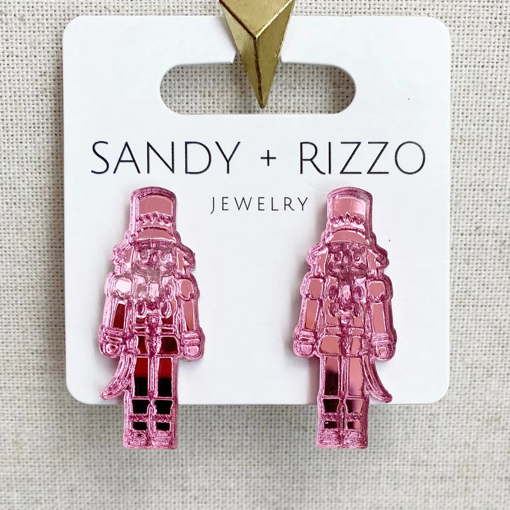 Metallic Pink Small Nutcracker Stud