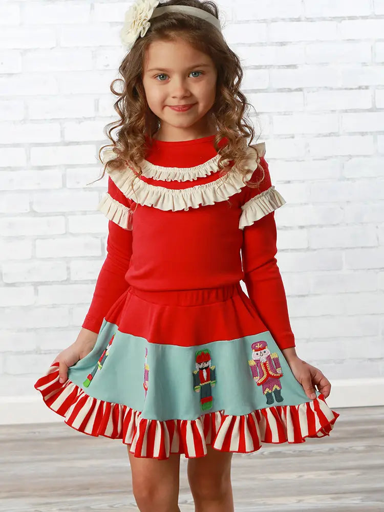 Girl's Nutcracker Soldier Skirt