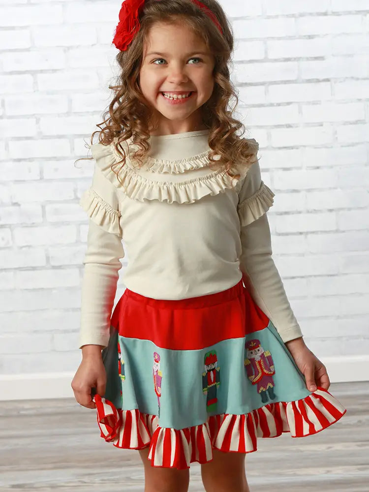 Girl's Nutcracker Soldier Skirt