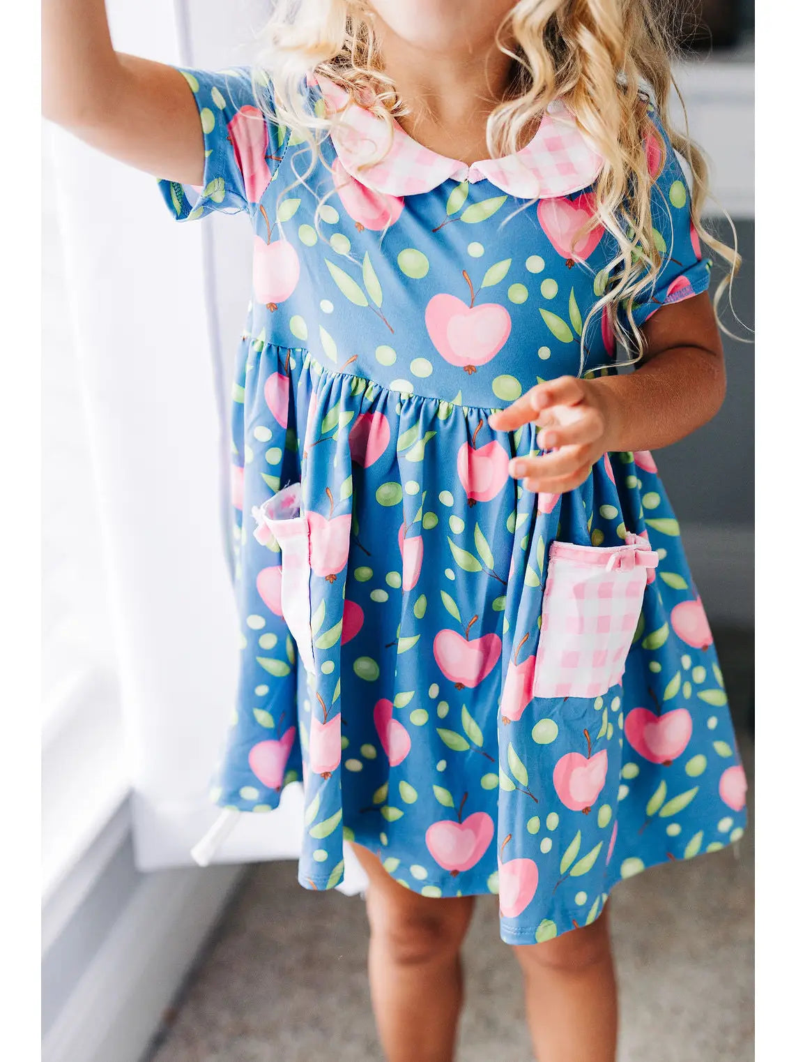 Pink Apples Twirl Dress