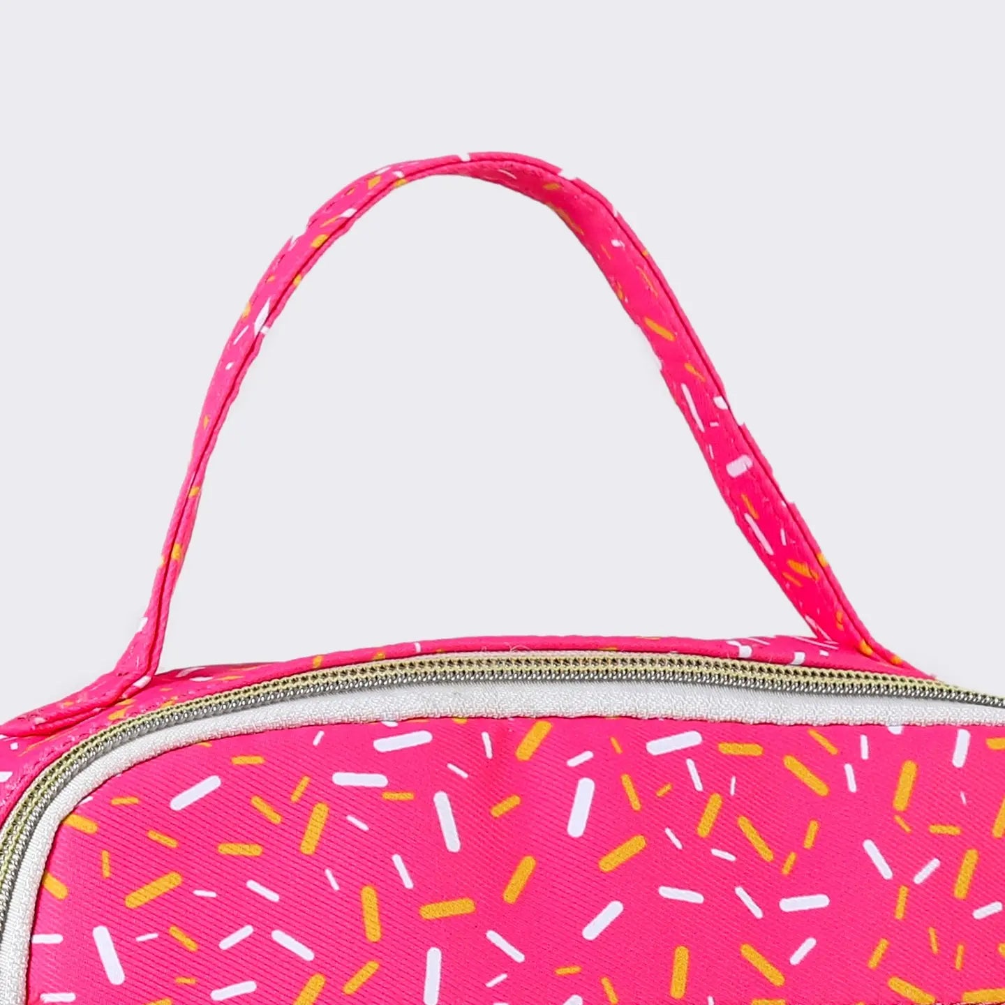 Pink Sprinkle Ice Cream Drip Kids Canvas Lunchbox