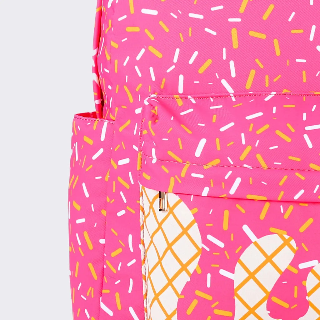 Pink Sprinkle Ice Cream Drip Kids Canvas Backpack (Copy)