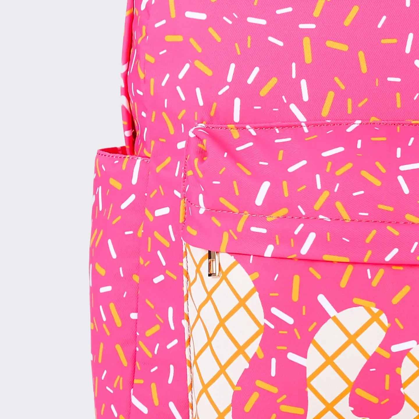Pink Sprinkle Ice Cream Drip Kids Canvas Backpack (Copy)