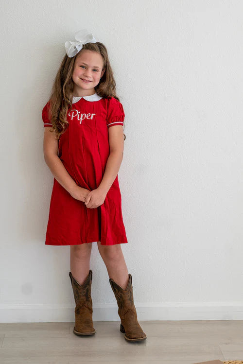 Pleated Peter Pan Collar Dress