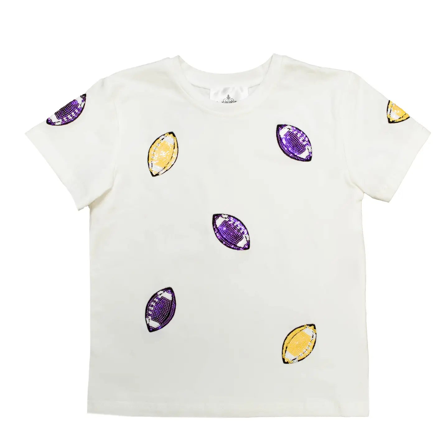 Mommy & Me Sequin Mini Footballs Tee