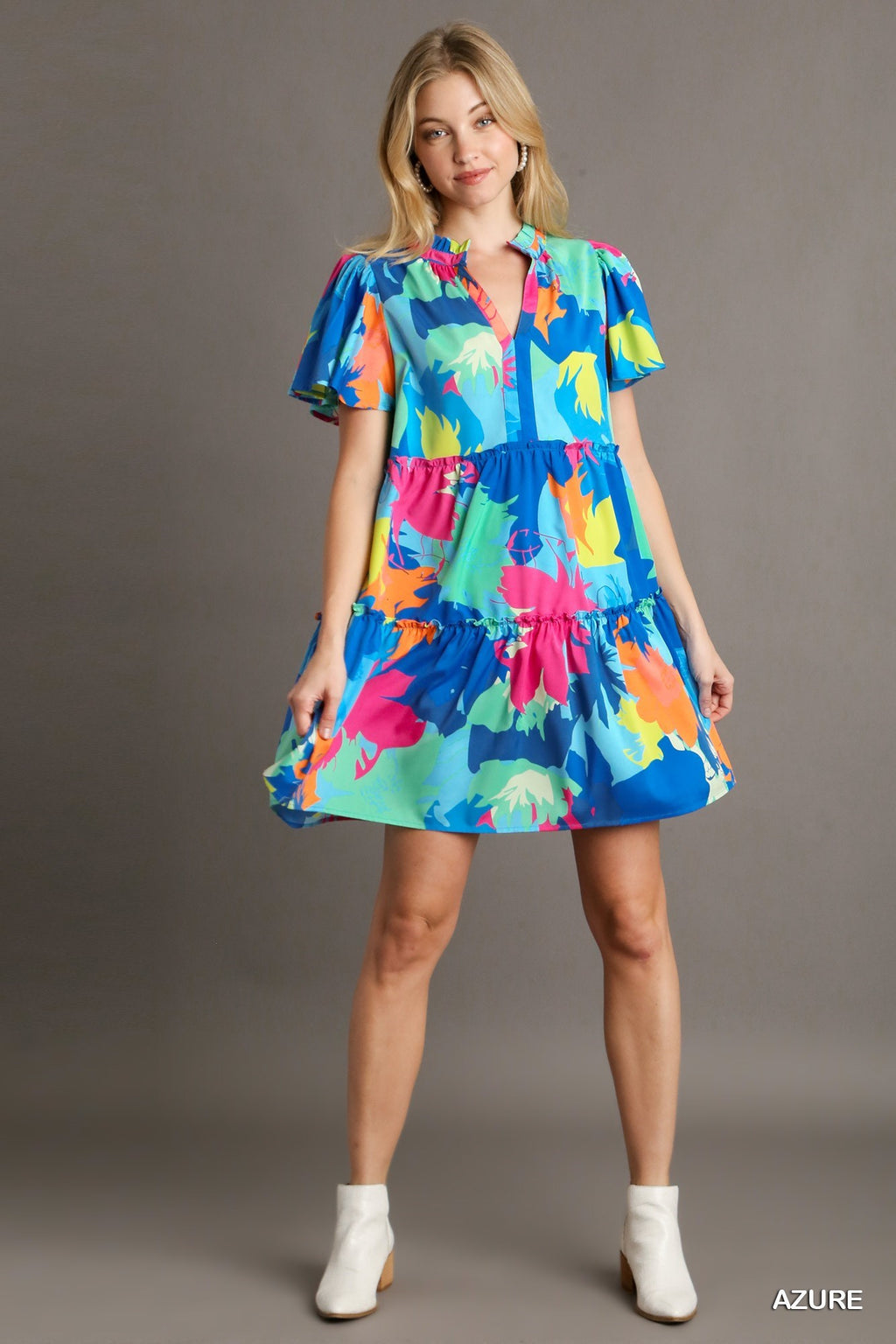 Spring Is Coming Abstract Print Dress