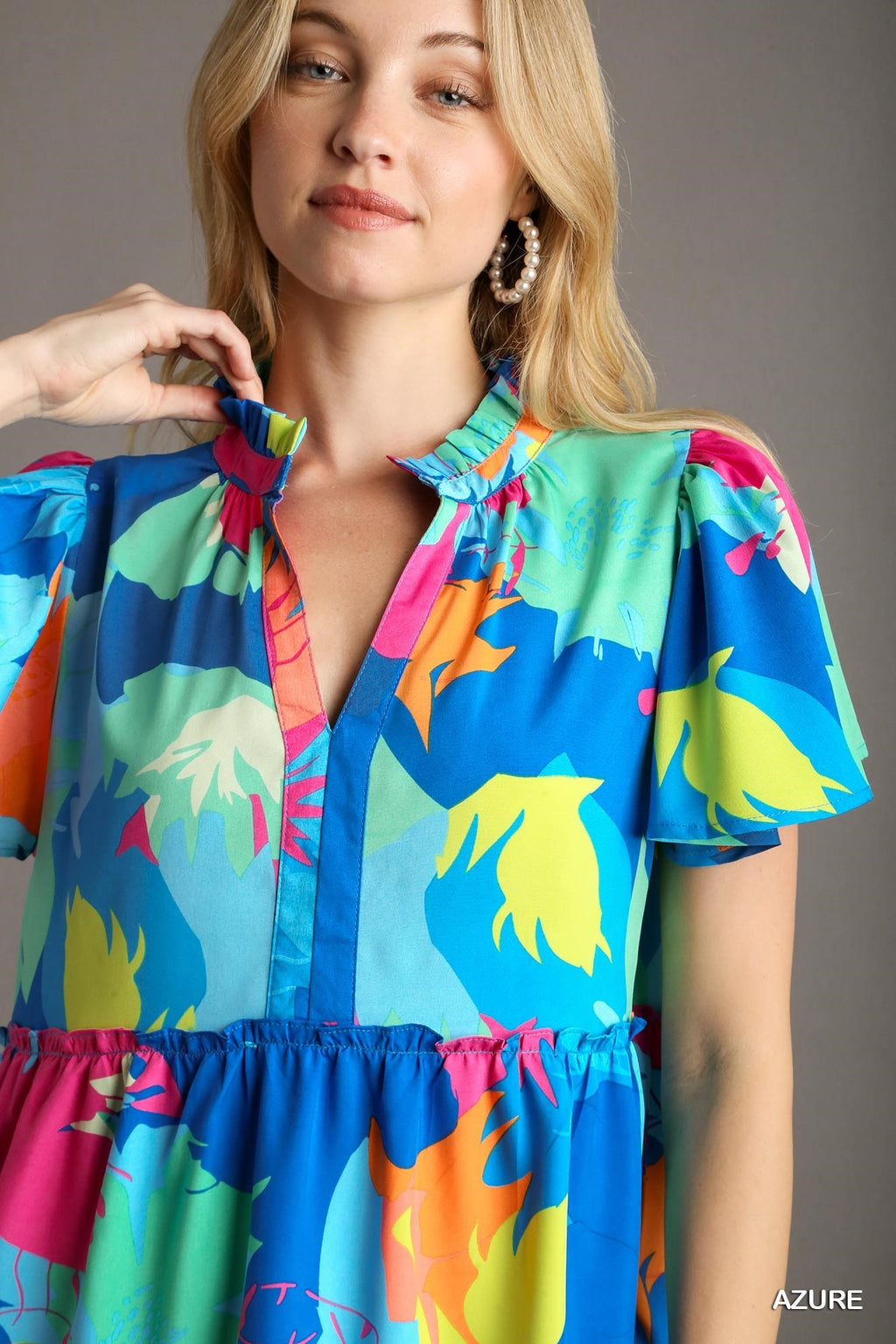 Spring Is Coming Abstract Print Dress