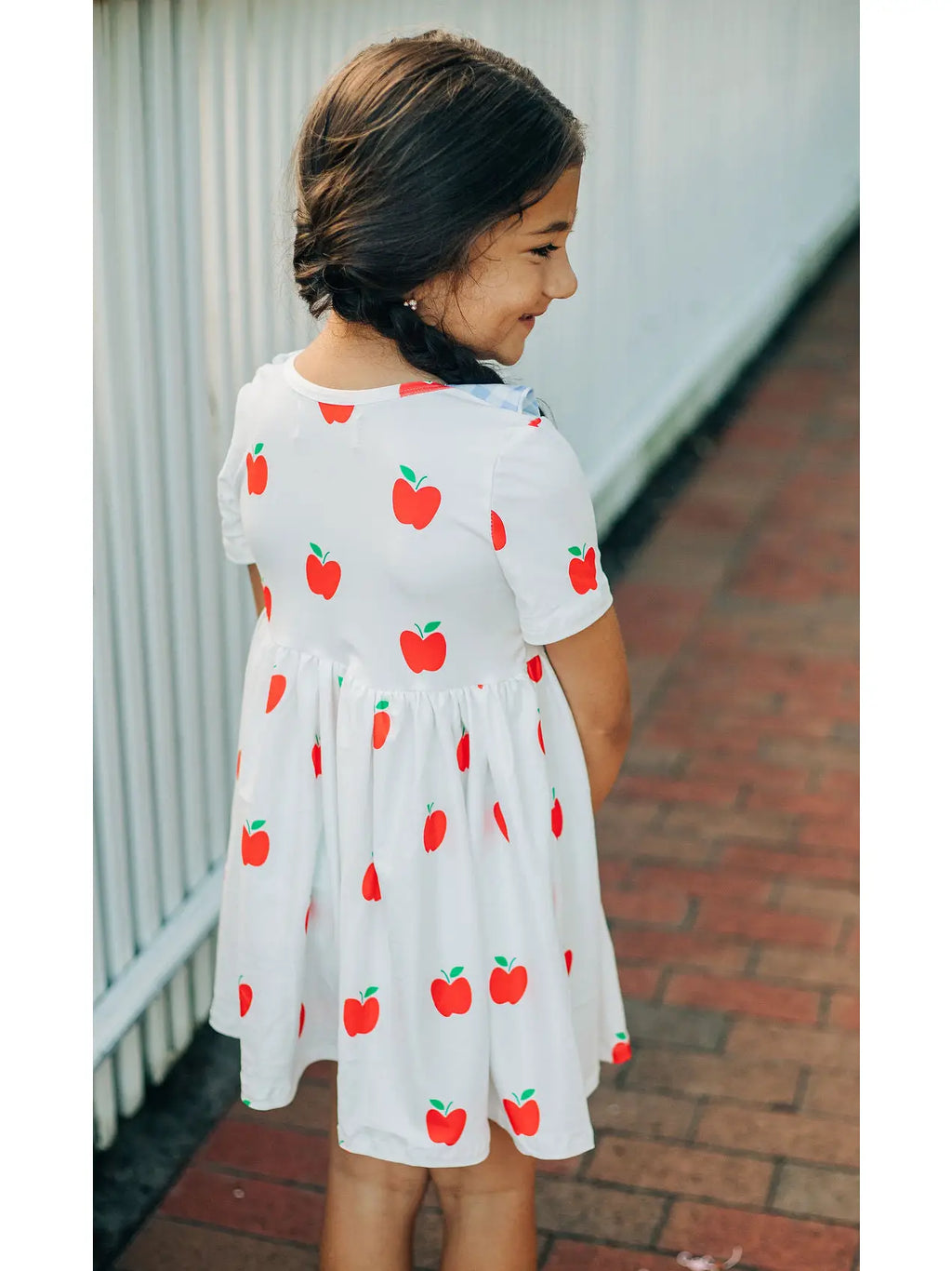 Red Apples Twirl Dress