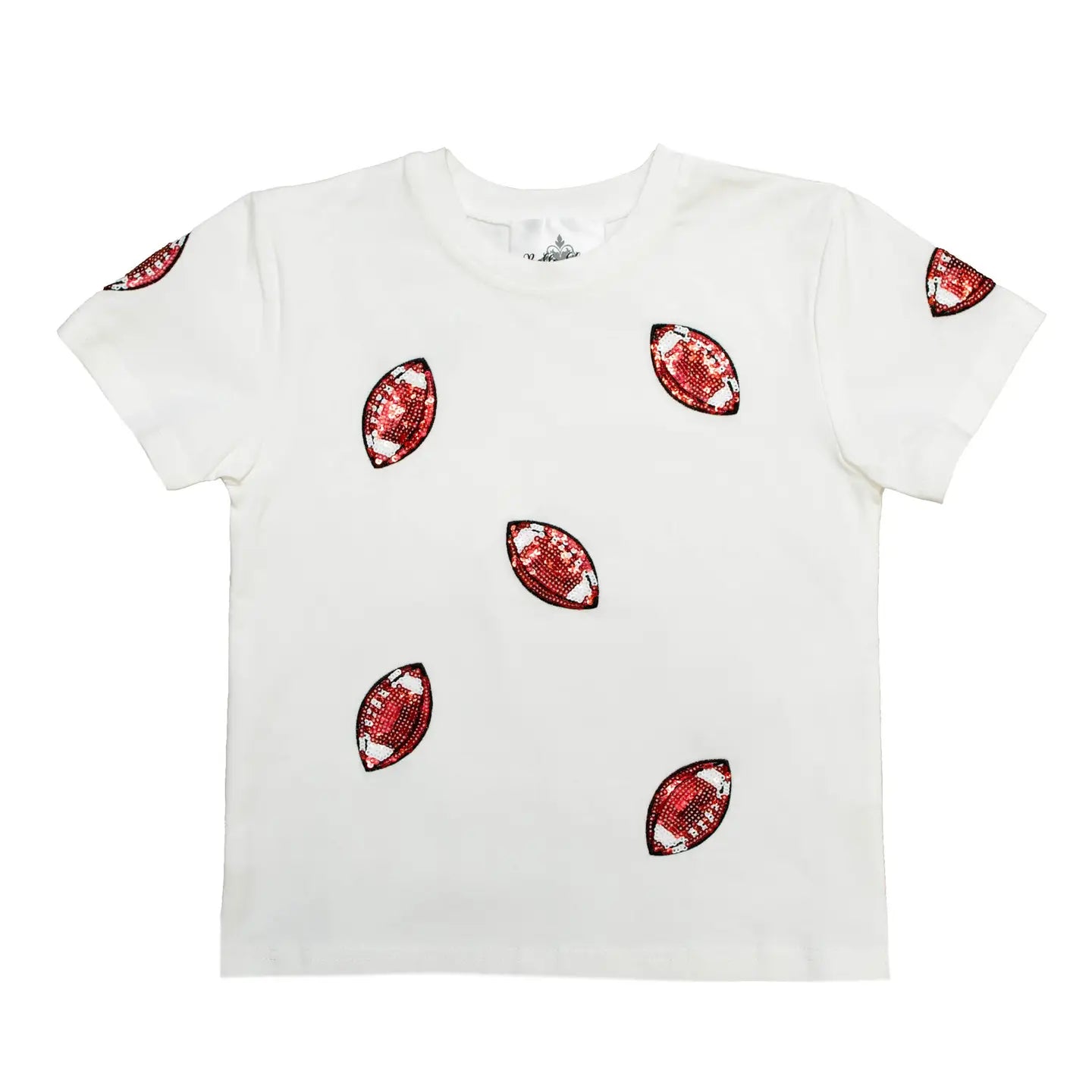 Mommy & Me Sequin Mini Footballs Tee