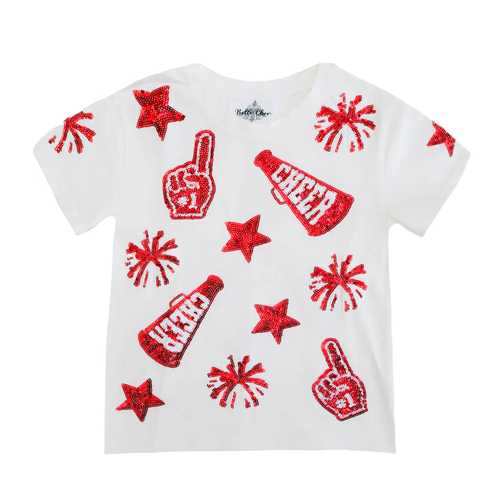 Game Day Glamour Sequin Cheer Shirt