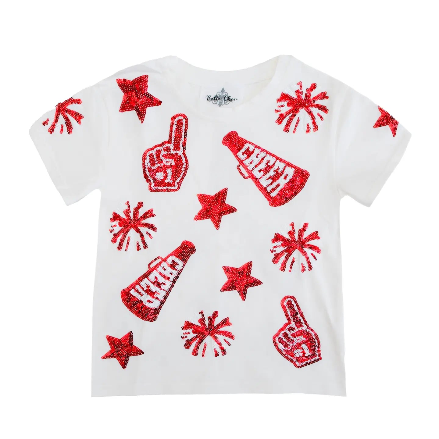 Game Day Glamour Sequin Cheer Shirt