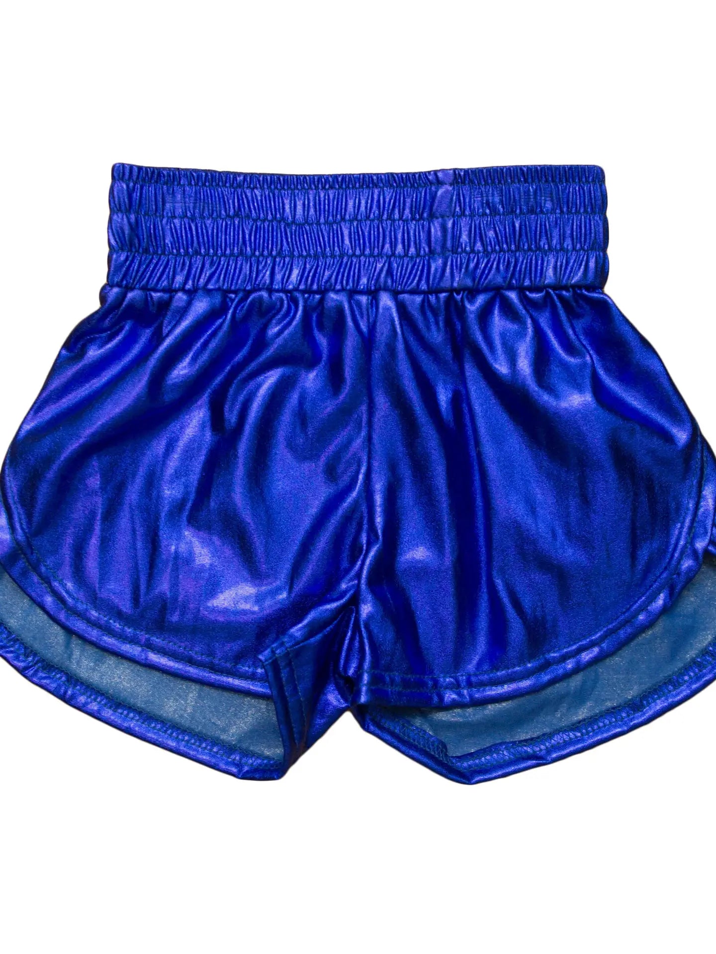 Girl's Royal Blue Metallic Shorts