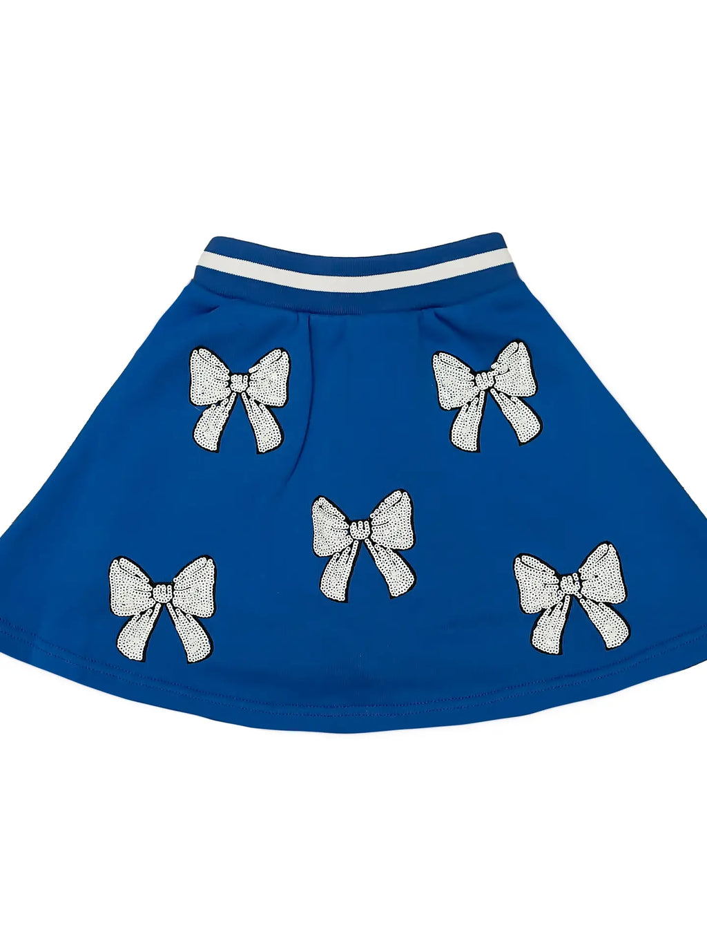 Cheer Queen Sequin Croquet Skort Blue/ White